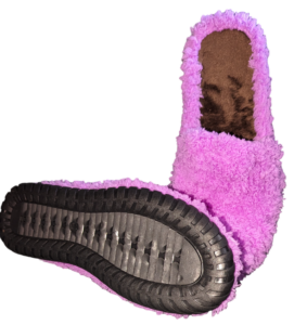 Lilac Fleece Closed Slides