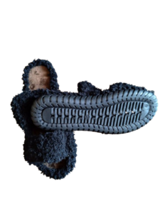 Black Fleece Slides